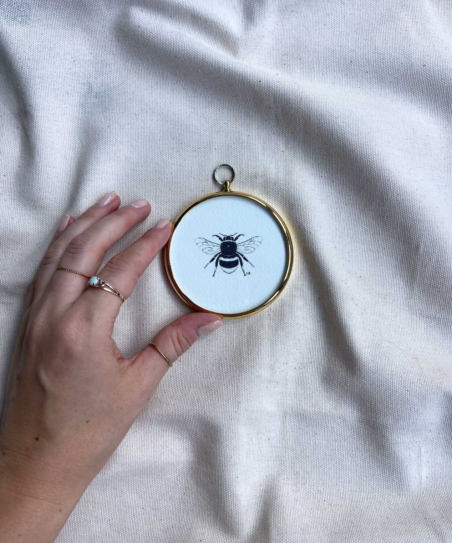 Bee framed print