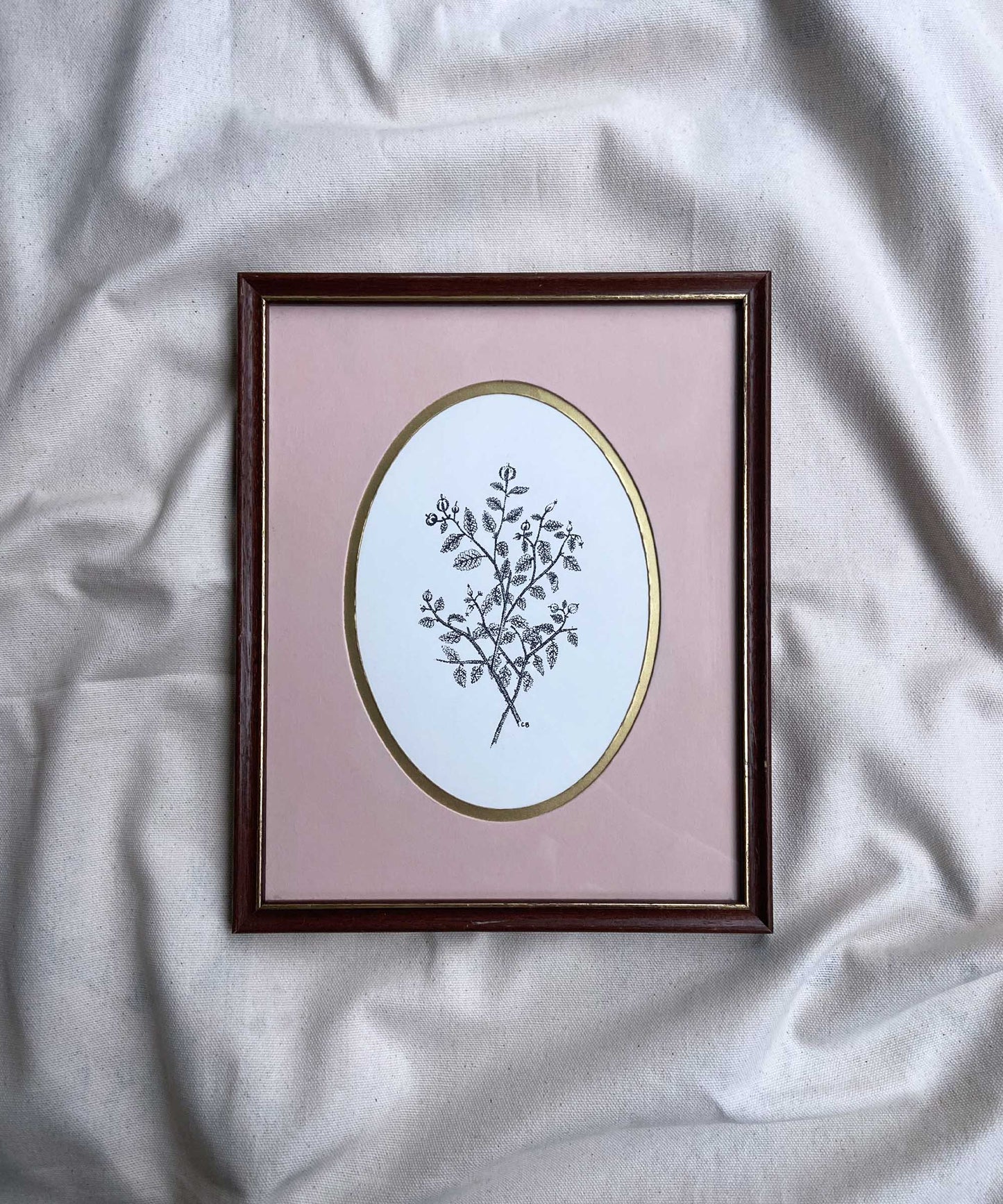 Vintage florals framed original