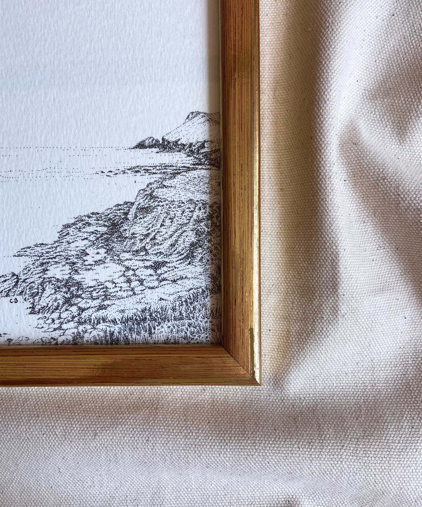 Polzeath framed print