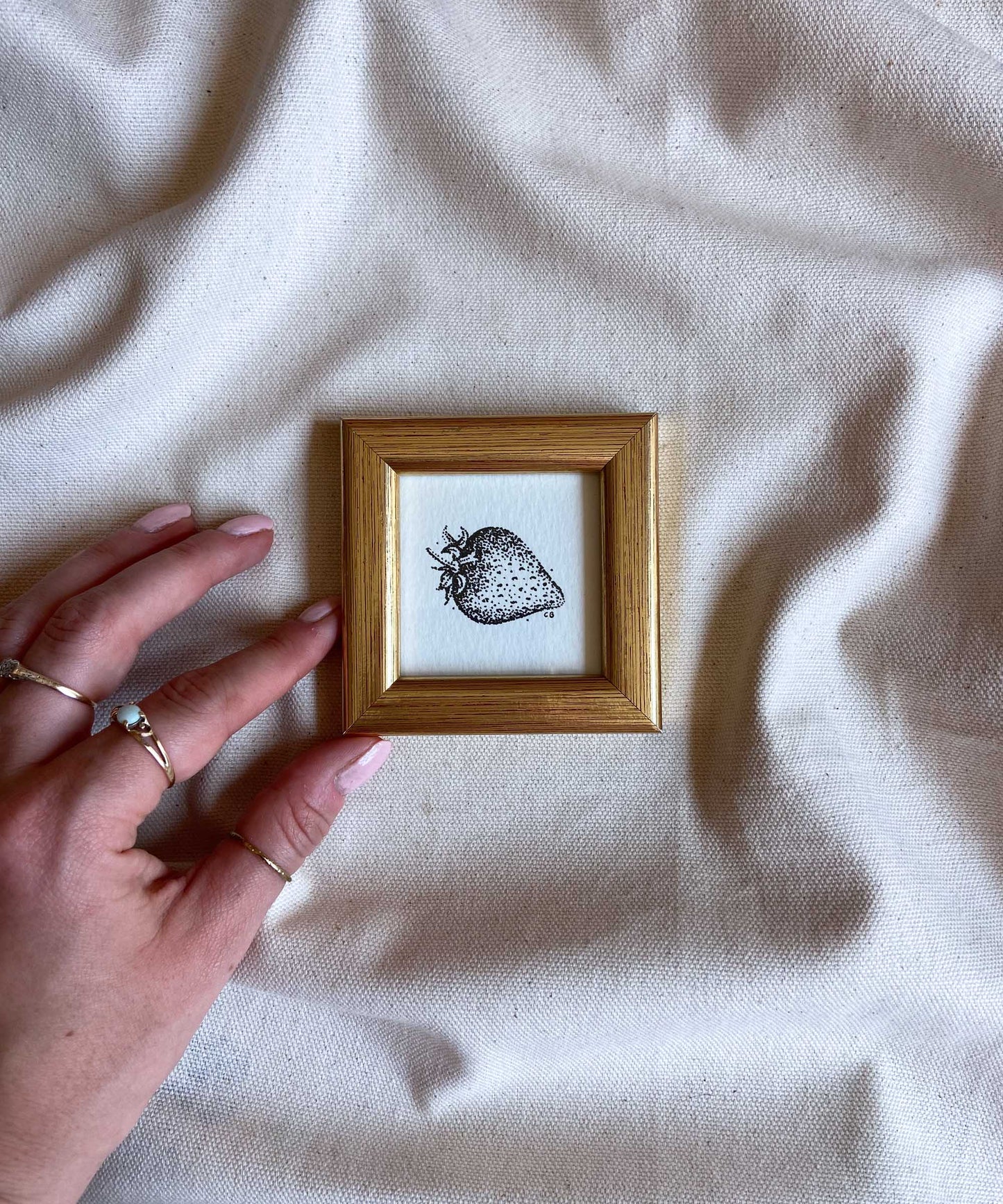 Strawberry framed print